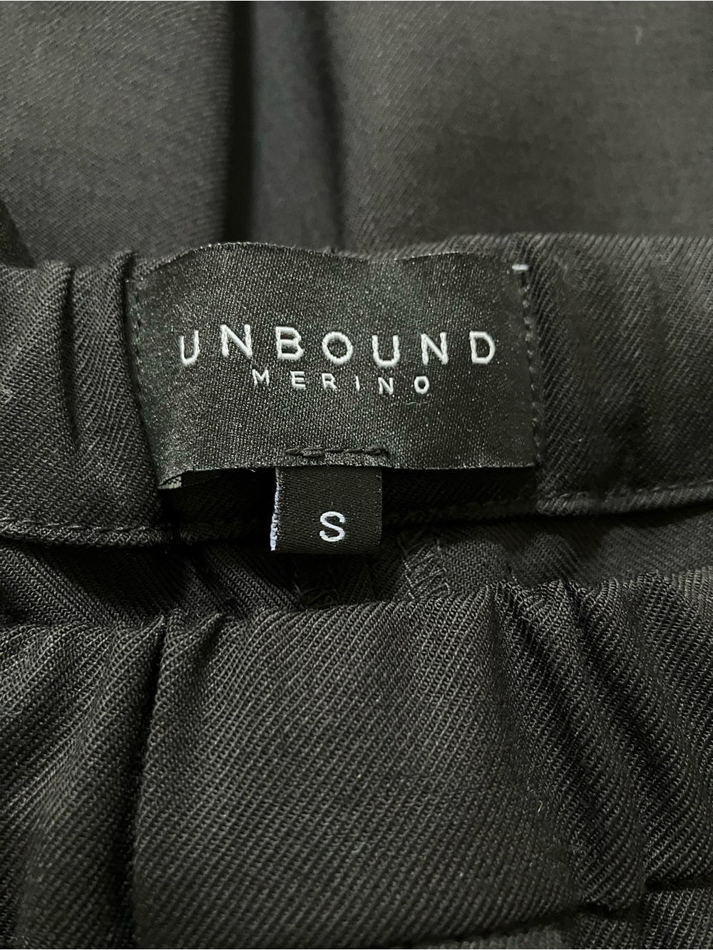Unbound Merino Women's Merino Travel Pants Barrel Italian Wool Black size Small - Picture 11 of 13
